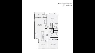 2 Bedroom 2 Bath 1150sq ft Apartment home