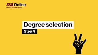 How to apply to ASU Online graduate school - Step 4: Degree selection