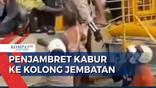 Terduga Penjambret Dikejar Warga, Kabur ke Kolong Jembatan