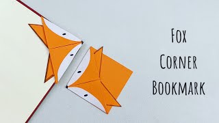 DIY Paper FOX Corner Bookmark!!! Paper Crafts For School / Origami Bookmark / Paper Craft