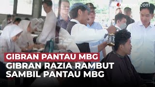 Momen Gibran Blusukan Pantau MBG di Sekolah Sambil Razia Rambut Siswa | OneNews Update