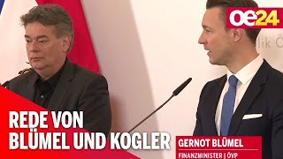 1. Ministerrat: Statements von Kogler und Blümel