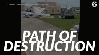 Hurricane Laura destroys homes in Lake Charles, Louisiana