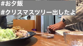 【vlog】お夕飯/クリスマスツリーを飾り付けました/