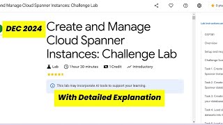 Create and Manage Cloud Spanner Instances Challenge Lab | GCP Handson with Detailed Explanation