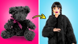 How To Level Up Your Wednesday Doll 🧸💎 *Doll DIY Transformation Hacks*