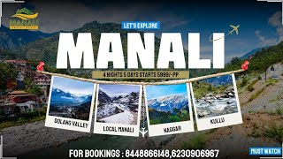 4 Nights 5 Days Manali Package in Detail with Manali Sightseeing points and Hotel