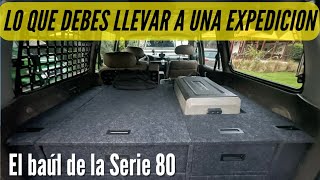 Esto llevamos a una expedición: @VECTOR_CAMPERS EN baúl de nuestro Land Cruiser serie 80