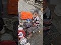 poor old man selling fish on road at barasat