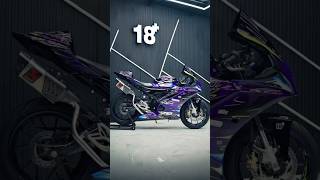 Purple colour modified r15 v4 💜 With akrapovic exhaust system ⚡ #r15v4 #ytshorts #shorts #viral