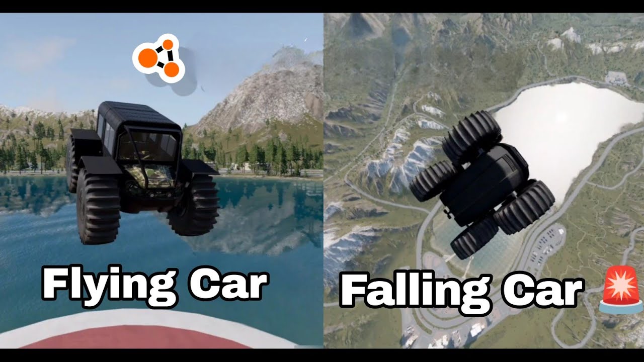 Driving Against Gravity FLYING CARS 🤯 Test #1 : BeamNG.Drive - YouTube