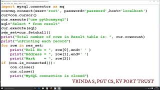 FETCH ALL FROM MYSQL TABLE USING PYTHON