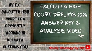 THE ANSWER KEY & ANALYSIS VIDEO OF MATH & ENGLISH OF CALCUTTA HIGH COURT LDA EXAM