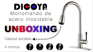 Monomando Dicoya con cabezal extraíble | Unboxing | 4 tipos de chorro | Cuesta menos de $1,500 MXN