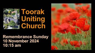 Toorak Uniting Church - Worship Service - 10 November 2024