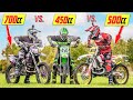 YZ500 vs 700cc 2 Stroke vs KX450 Dirt Bike Shootout