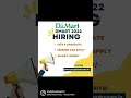 dmart jobs 2022 apply now 🔥 jobs2022 naukri