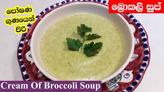 බ්‍රොකොලි සුප්  Cream Of Broccoli Soup