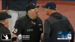 Ejection 025 - Yankees Manager Aarone Boone and Umpire Marty Foster Go Nose-to-Nose in Argument