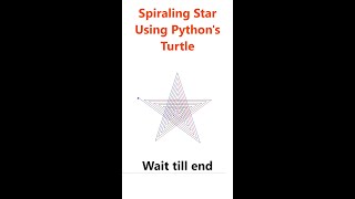 How To Create Spiraling Star Using Turtle Graphics Library In Python | Python Programming