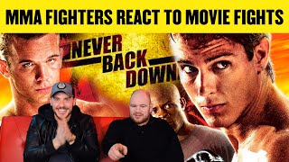 MMA FIGHTERS REACT TO MOVIE FIGHTS - NEVER BACK DOWN #6