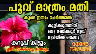 ചുമന്ന വെളുത്ത മുടി കാക്ക കറുപ്പ് നിറം കിട്ടാൽ /hair pack /poppy vlogs/malayalam