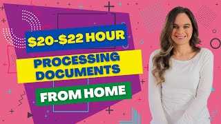 $20 To $22 Hour Work From Home Job Processing Documents \u0026 Transactions | HUGE Company | No Degree