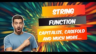 Capitalize || Casefold || Lower || Center || Count || String Functions In Python(Python Tutorial 16)