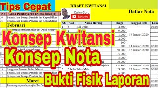 Cara Menyiapkan Kwitansi dan Nota sebagai Bukti Fisik SPJ Laporan BOS Online pada ARKAS BOS 2020