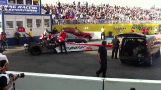 Nitrolympx Hockenheim 2011 Top Fuel Dragster Pre-Start, Burnout and Run