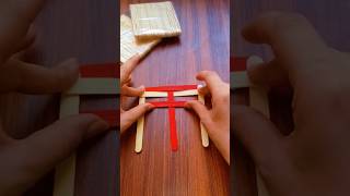 Ice Cream Stick Craft WITHOUT Glue! #Shorts #diy #craft