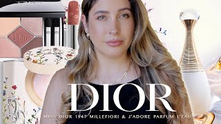 DIOR MILLEFIORI COLLECTION ✨ MISS DIOR 1947 Eyeshadow Quint AND J'ADORE PARFUM D'EAU Review