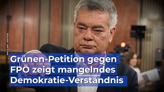 Grünen-Petition gegen FPÖ als Verzweiflungsakt