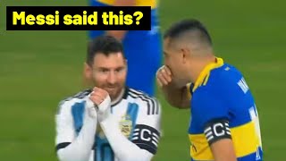 This is how Messi treats his friend Riquelme