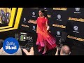 Angela Bassett in colorful fringed gown at Bumblebee premiere