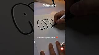 How to write ABBY in bubble letters #shorts #fyp #tutorial