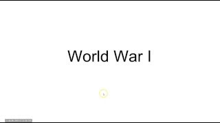 The Beginnings of World War I