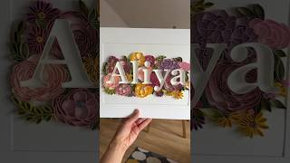 #quilling name tutorial is available in my store (link in profile) #diy #craft #lettering#painting