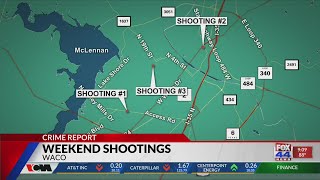 Waco Police report multiple weekend shootings