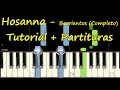 HOSANNA Piano Tutorial Cover + Partitura PDF Sheet Midi Pista Letra Marco Barrientos