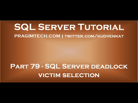 SQL Server deadlock victim selection SQL Server deadlock victim selection