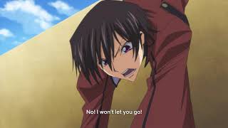 Code Geass: Shirley jumps off building and is saved by Lelouch