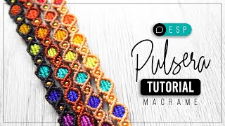 7 Chakras » 🔮 tutorial | como hacer pulsera con colores de chakras fácil | diy ● Macrame #210