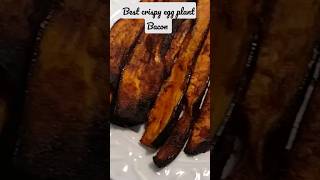 Best Crispy oven baked egg plant bacon#vegetarians #easy#cooking