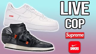 Live Cop : Jordan 1 'Stash' ,Nike Dunk Low Paisley 'Orange' &  Supreme Air Force 1 RESTOCK!