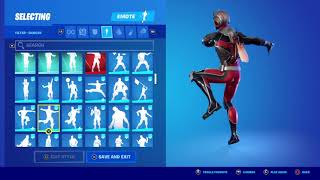 New Skin Ant-Man!! showcase with almost all emotes from fortnite!! 🐜
