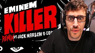 My FIRST TIME Hearing EMINEM - Killer (Remix ft. Jack Harlow, Cordae) (REACTION!!!)