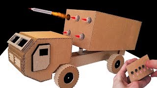 How to Make RC Rocket Launcher Truck from Cardboard