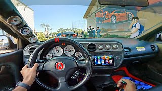 POV DRIVE: 800HP AWD RSX & 1600HP GTR SHOW UP at Exotic Car Meet | Cartoberfest 2024