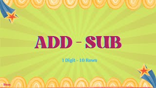 ADDITION/SUBTRACTION | 2D - 10 ROWS | LEVEL 1 \u0026 2 ABACUS PRACTICE #math #abacuspractice  #stemabacus